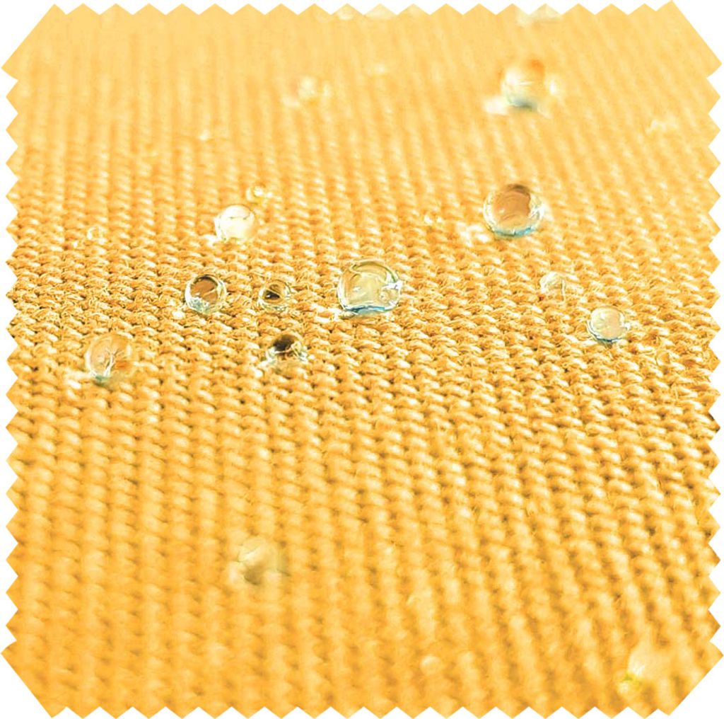 novely ARAGON Wasserabweisend - Premium Acryl Outdoor-Stoff Polsterstoff in Baumwoll-Optik für Gartenmöbel Meterware 1lfm - Farbe: 33 Sonnengelb
