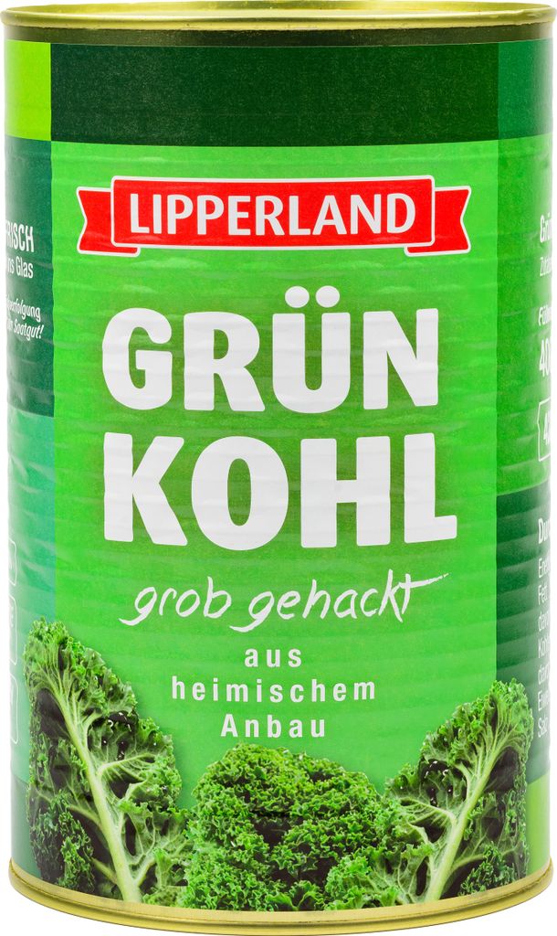 LIPPERLAND GRÜNKOHL handverlesen vegan Konserve Füllm 4KG Produktbild 