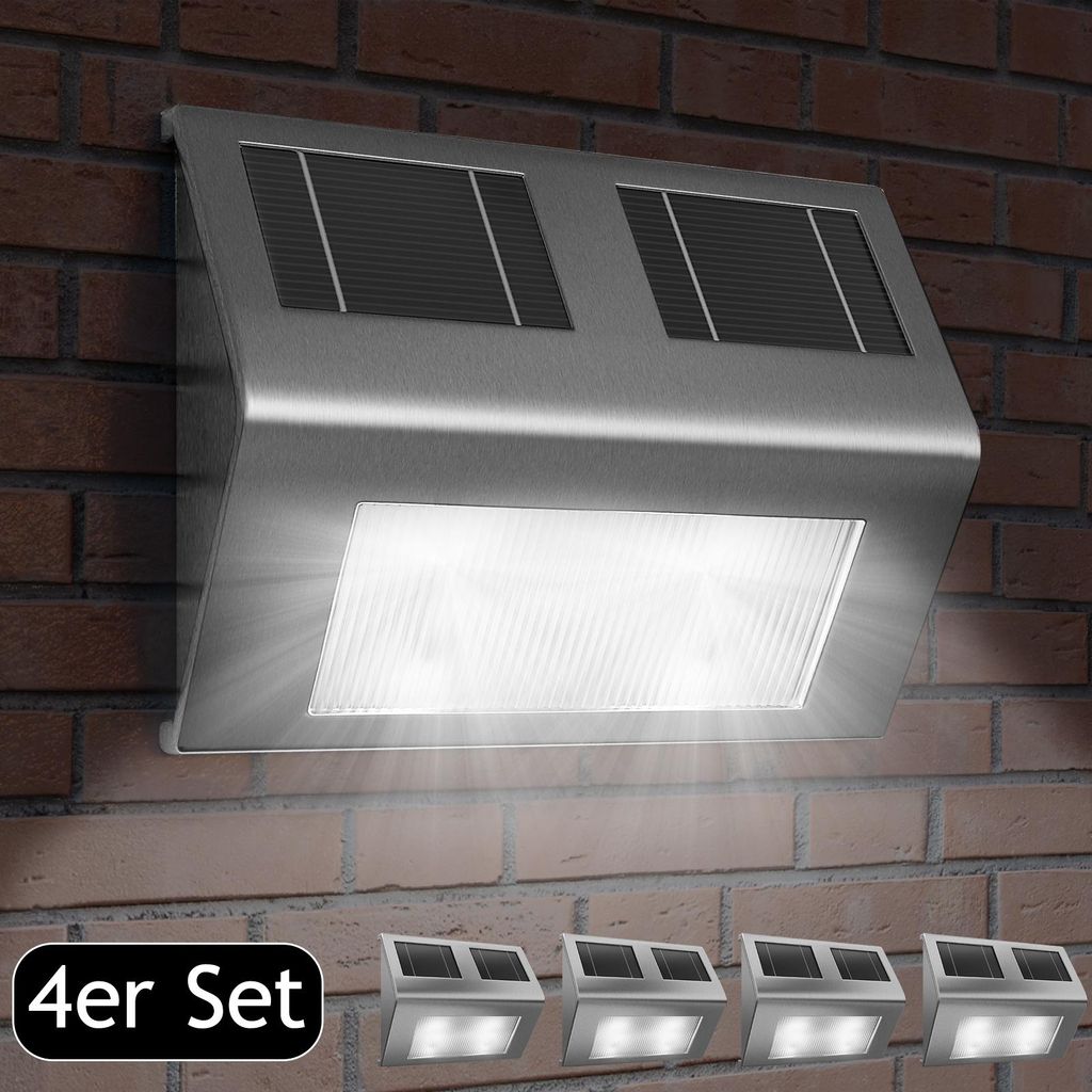 DEUBA® 4x Applique solaire LED applique murale extérieur Image du produit 