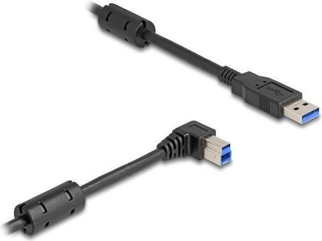 Delock USB 5 Gbps Kabel Typ-A Stecker zu Typ-B Stecker 90° rechts gewinkelt 3 m