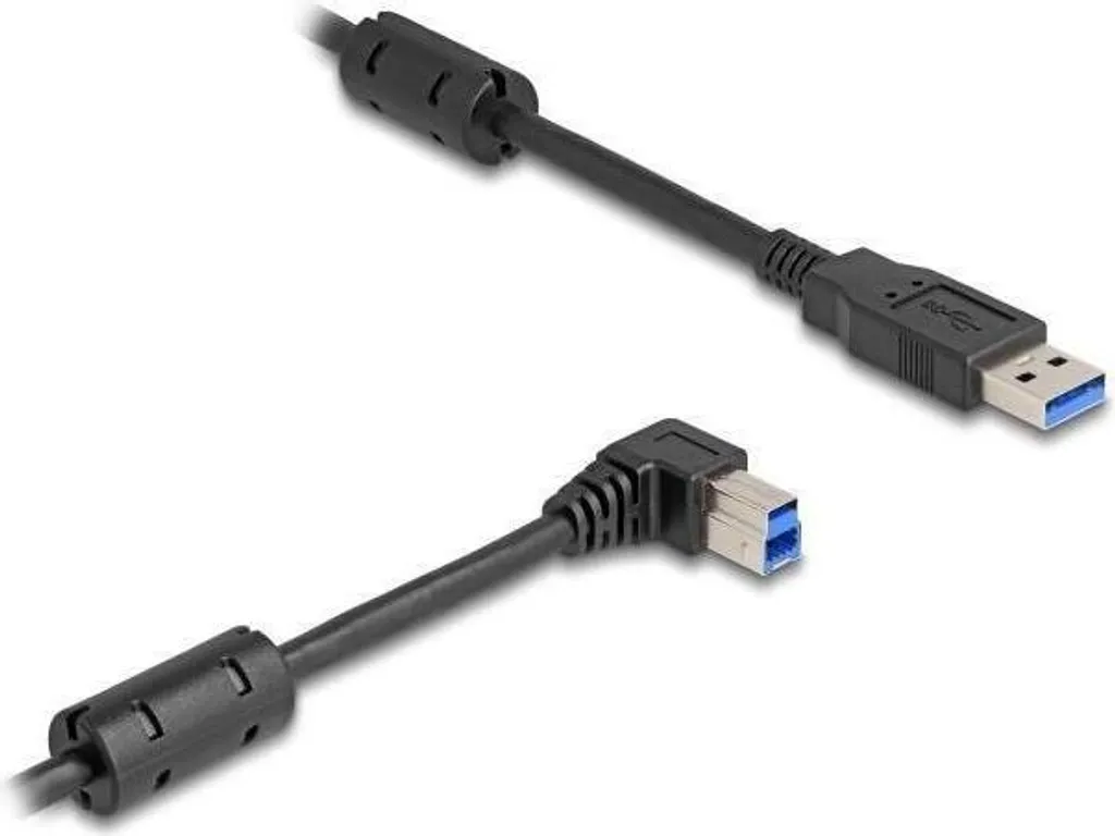 Cavo USB 3.0 B 90° per Hard Disk e Scanner 1m 5Gbps Nero