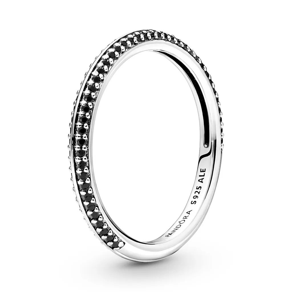 Pandora Me 199679C02 Anello Pavé Nero Argento 925 - Misura 52