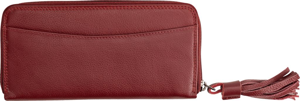 Josephine Osthoff Geldbörse Damen Leder Länglich Portemonnaie mit Reißverschluss KleinGeldbörse Kreditkartenetui RFID-Schutz Geldbeutel mit Mü...