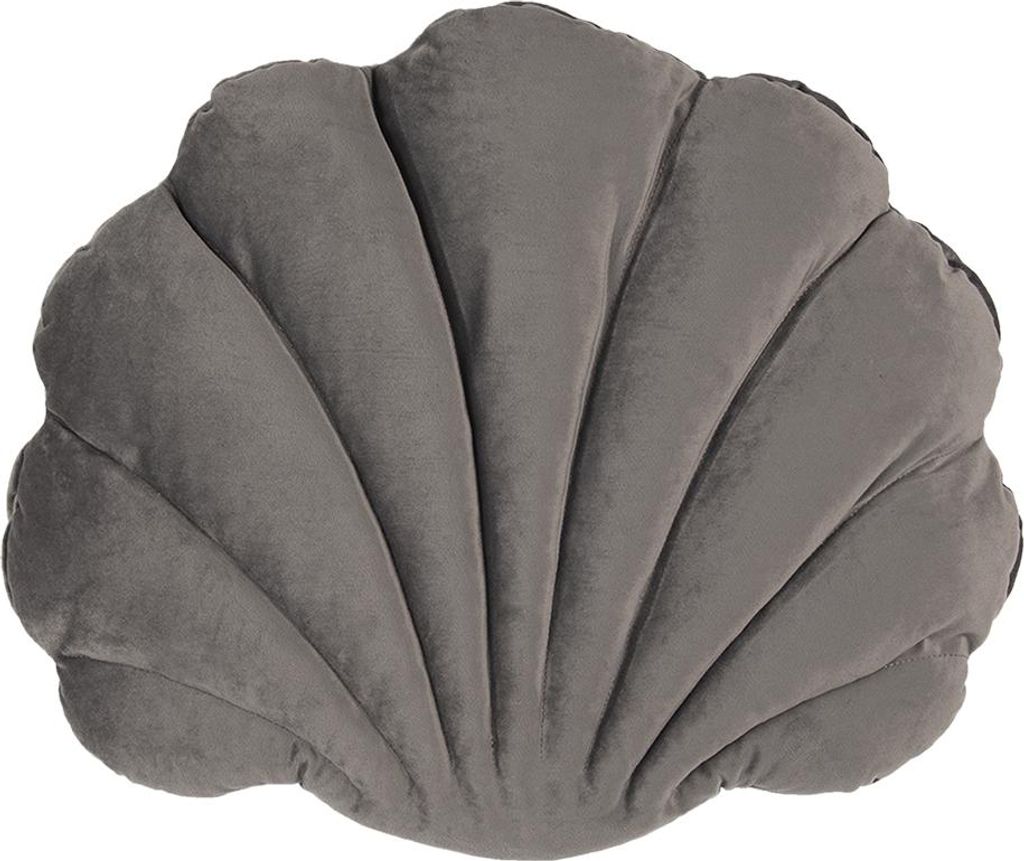 Clayre & Eef Dekokissen Muschel 38x48 cm Grau Polyester