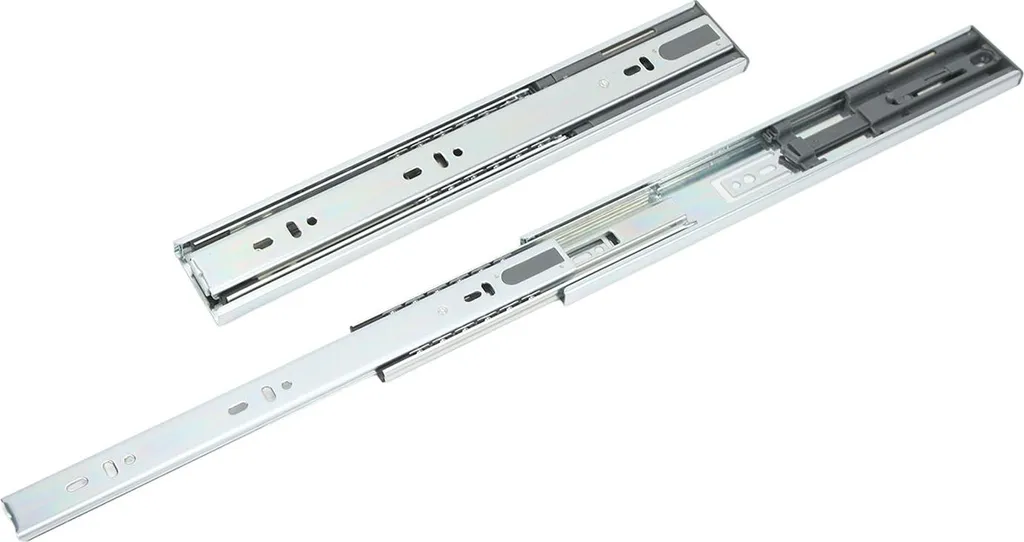 Glissière de tiroir 30cm charge 30kg coulisse à billes en acier zingué x2