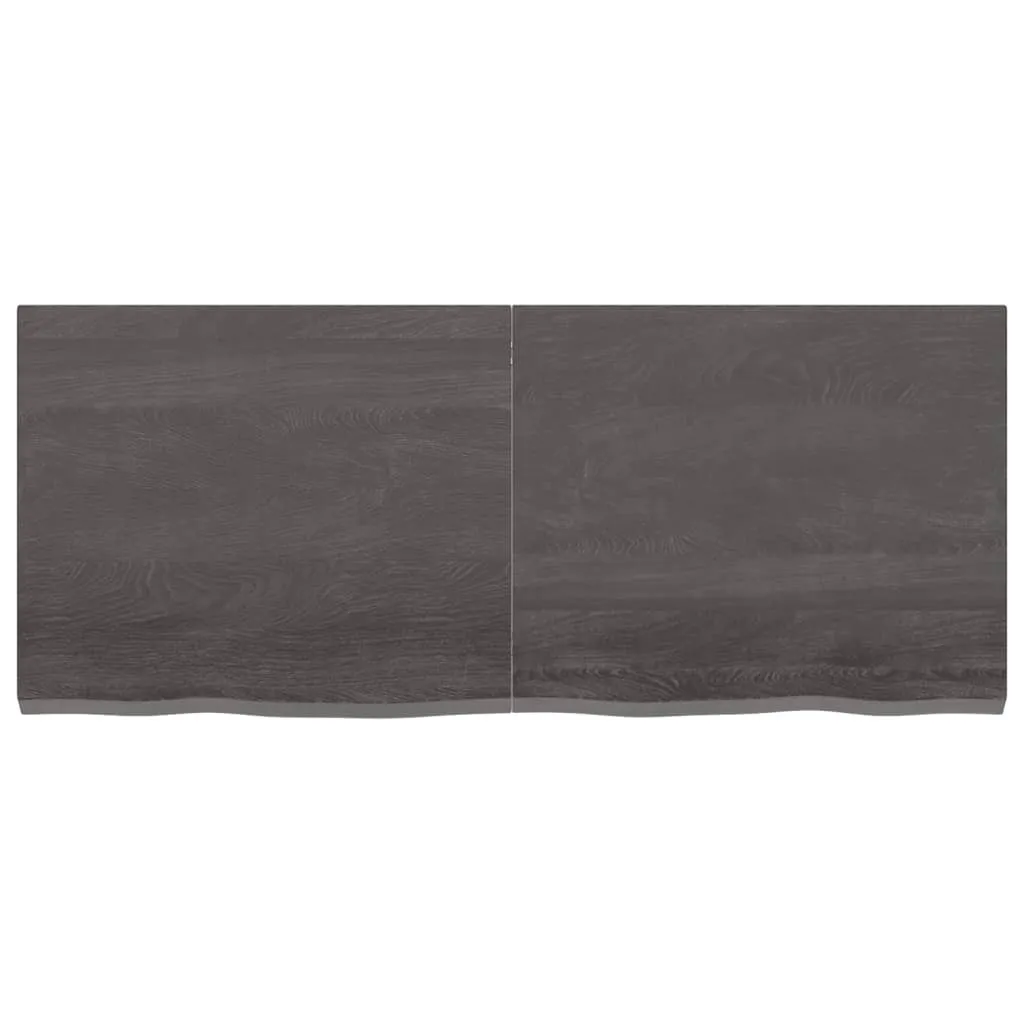Piano Tavolo SYFAX 120x50 Rovere Massello Scuro - Ricambio Top Legno