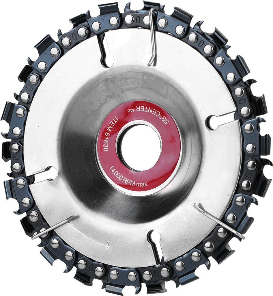 Kettensägenscheibe Silber Feine Verarbeitung für Holzschnitzerei Winkelschleifer Schneidwerkzeug 4Zoll