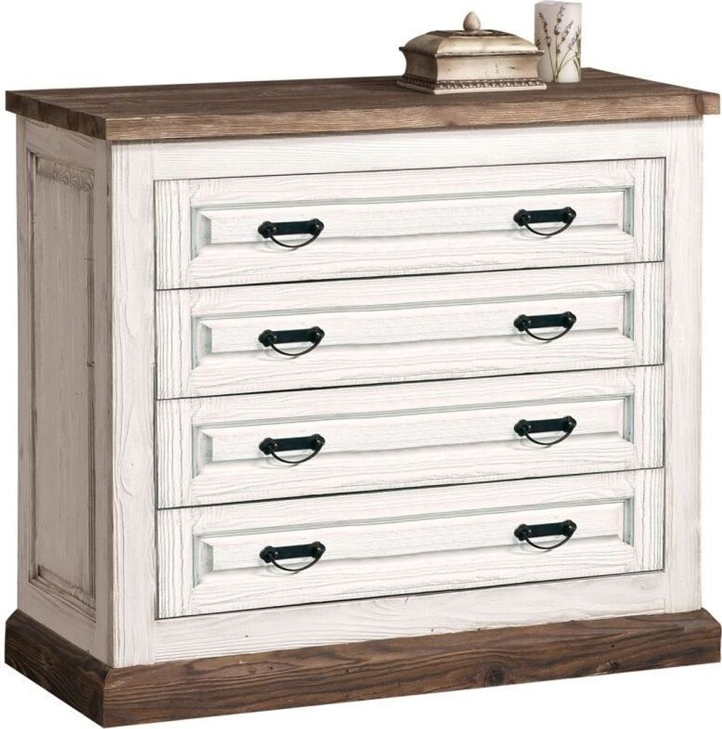 Sideboard "Kilkis" Kiefer altweiß 15 - 101 x 110 x 52 cm (H x B x T)