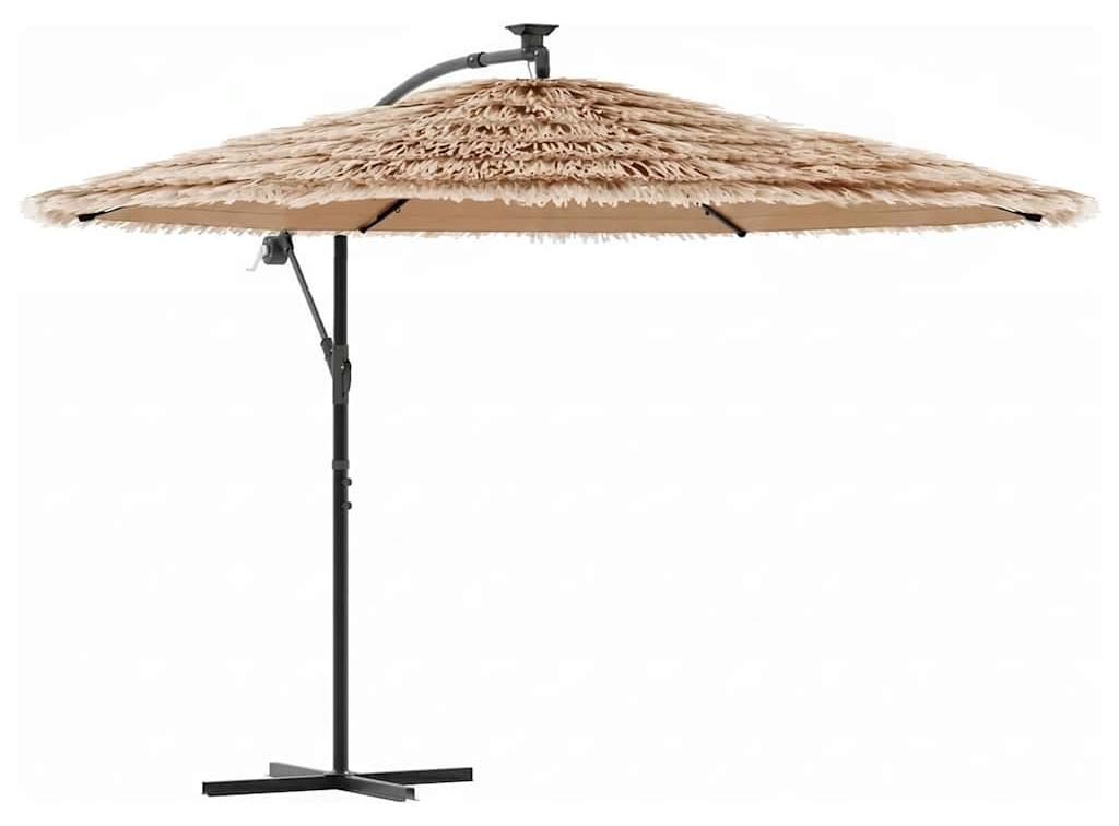 vidaXL Parasol avec mât en acier brun 269x269x235 cm Image du produit 