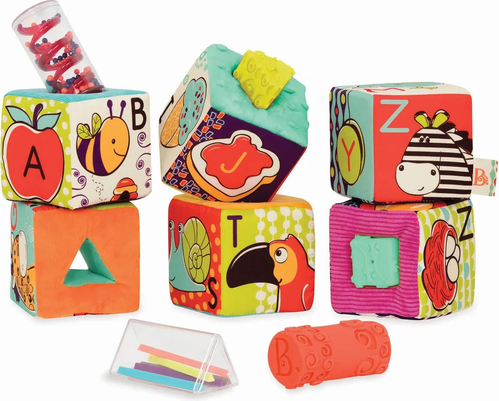 Blocs Souples aBc Party B.Toys : Jouer sans Bruit et sans Risque de Choc