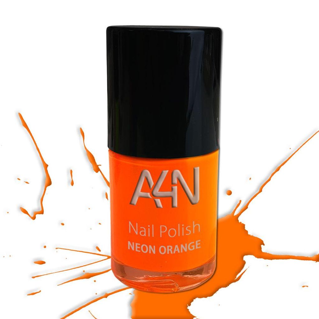 NEON Nagellack Orange, leuchtende Nagellacke deckend und lufttrocknend, Germany, Neonfarben, weicher Pinsel