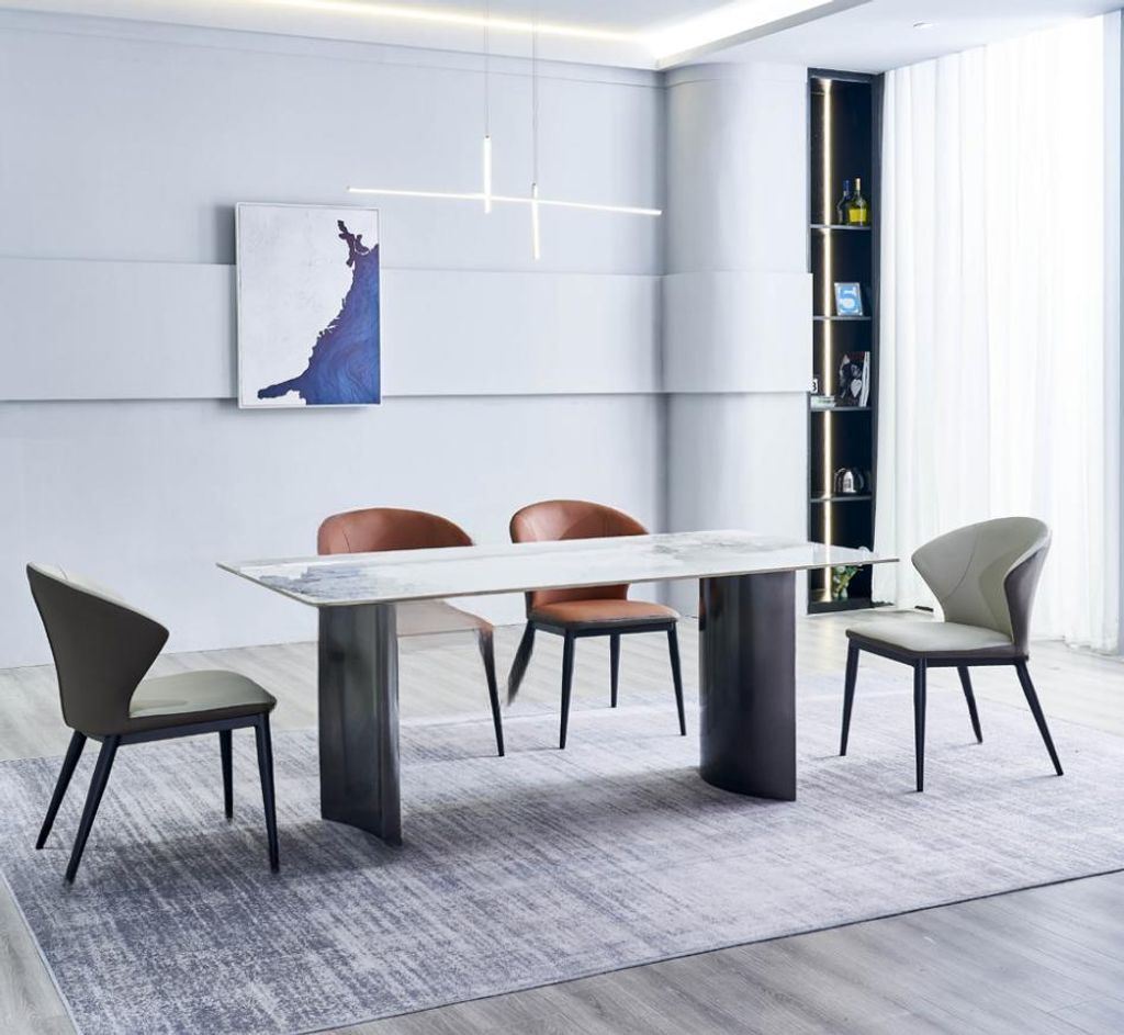 Esszimmer Möbel Moderner Esstisch 6x Polsterstühle Designer Essgruppe