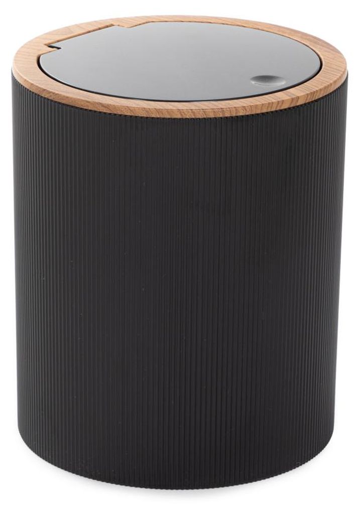 HOMLA DIALL Badkorb schwarz 19x19x23 cm Produktbild 