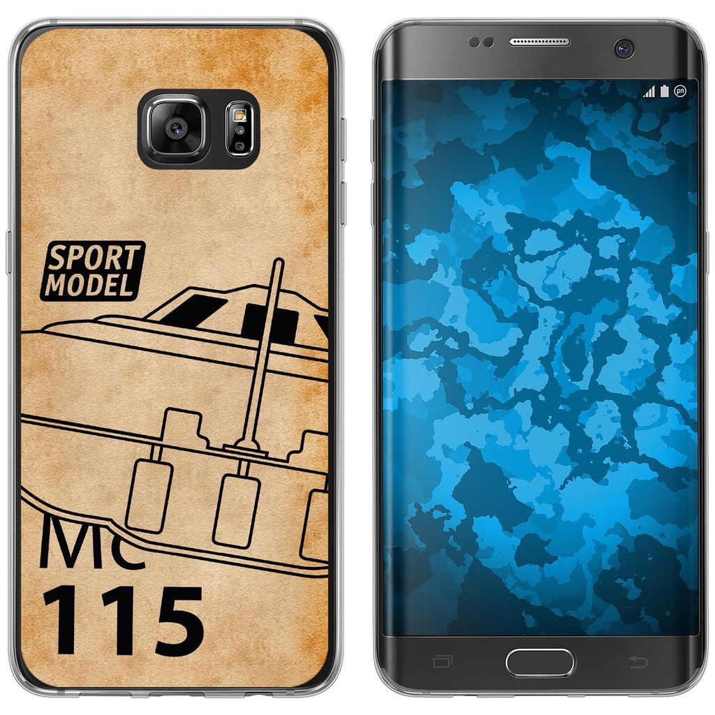 PhoneNatic Case kompatibel mit Samsung Galaxy S7 Edge Silikon-Hülle Space U.F.O. M1