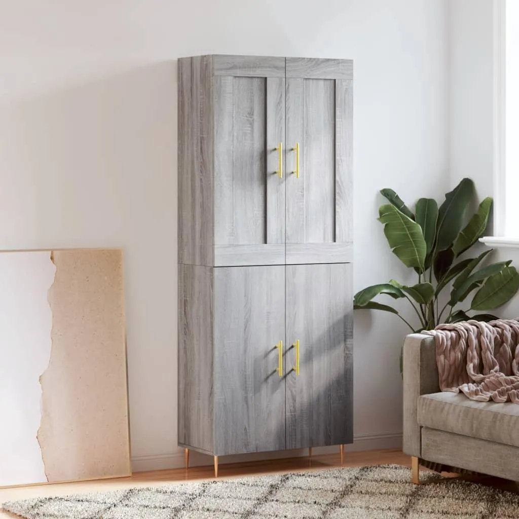 VidaXL Credenza Alta 180 cm Grigio Sonoma - Mobile Multiuso Salotto