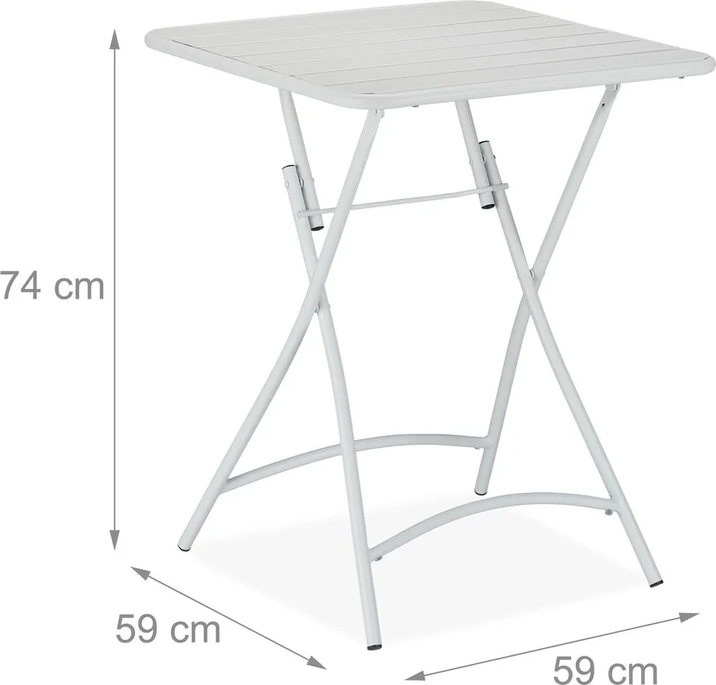 Table de balcon pliante en métal pour repas extérieur petit balcon - 4