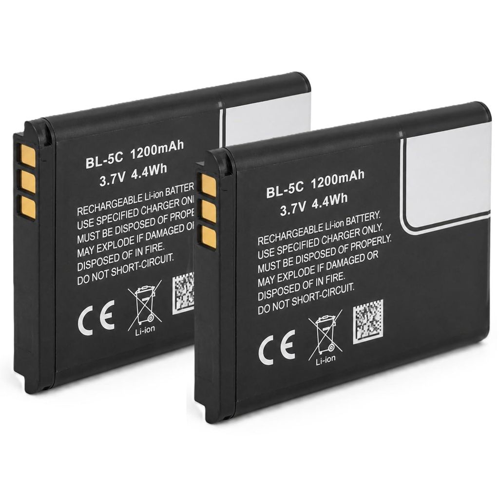 2er Set Hochleistungs Li-Ion Akku 1200mAh für Fritz Fon C6 Produktbild 