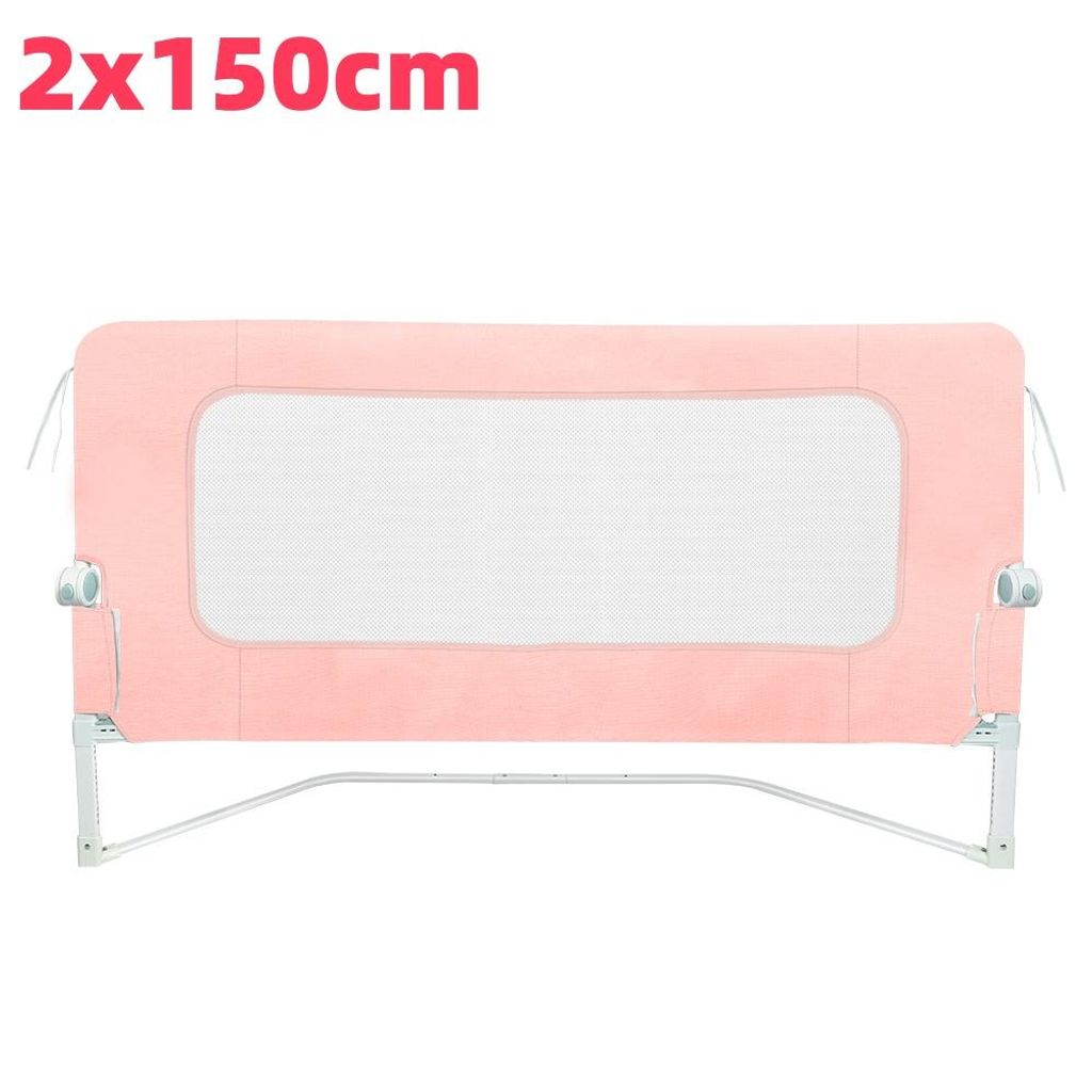 2x Klappbar Bettgitter Rausfallschutz,150cm Bettschutzgitter,Kinderbettgitter,Rausfallschutz Boxspringbett für Baby & Kleinkinder (Kein Lochen nö...