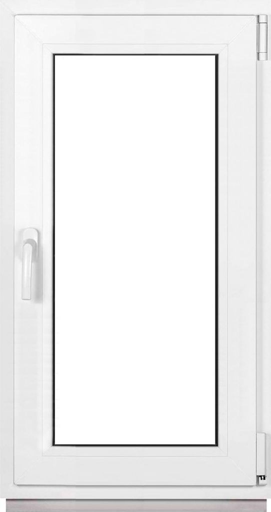 Framex Kellerfenster Fenster Kunststofffenster Weiß Breite x Höhe 50 x 95 cm (500 x 950 mm) 2fach (32 mm) Dreh Kipp DIN Rechts - Premium