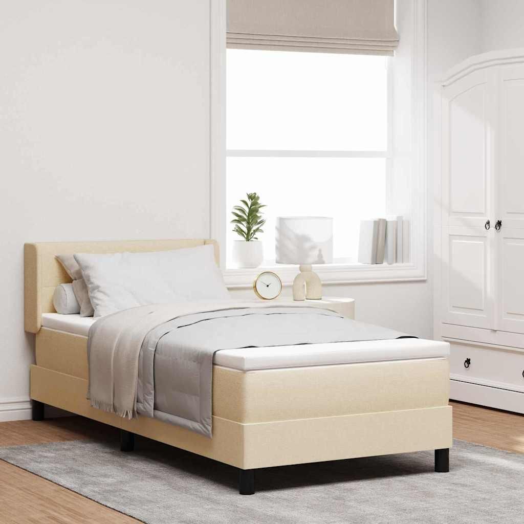 Möbel Boxspringbett mit Matratze mit Matratze Creme 80 x 200 cm - Klassische Betten 3341074