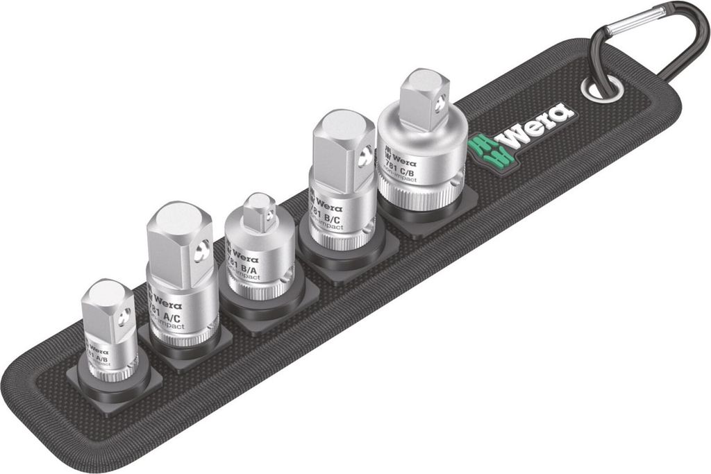 WERA Adapter-Satz 6-teilig mit Transporttasche 12,7 mm Produktbild 