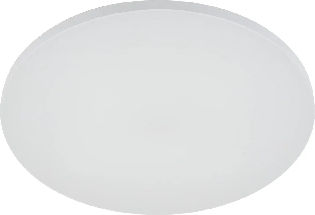 Plafonnier LED 3000K lumière chaude DEMI blanc 24W design épuré