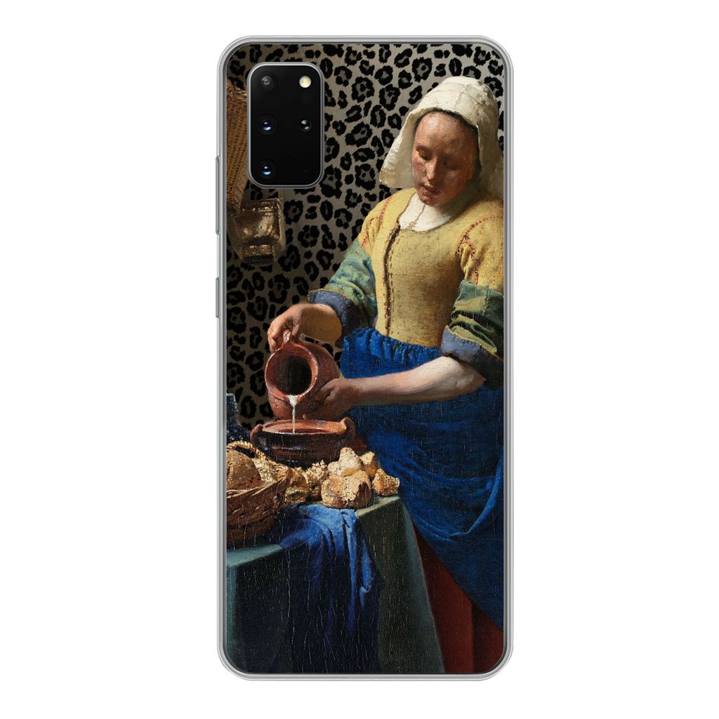 MuchoWow Handyhülle Schutzhülle Hülle für Samsung Galaxy S20 Plus Milchmädchen - Kunst - Pantherdruck - Vermeer - Gemälde - Alte Meister Si...