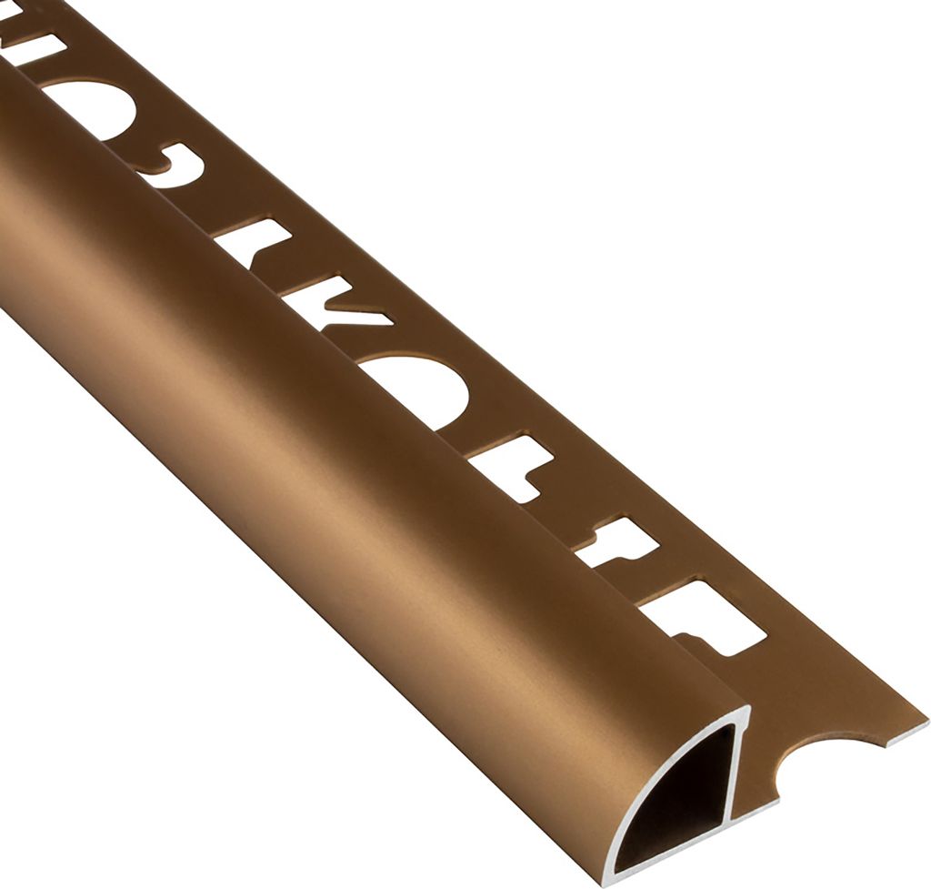 Alu Viertelkreis Profil Fliesenschiene gold matt L270cm 8mm