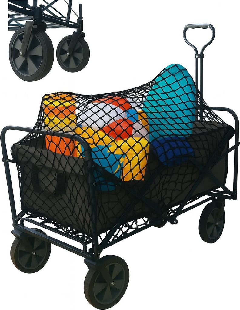 EKSPAND | Strandwagen WT03-2 - Grau - Faltbar - 145L - Mit Schutznetz