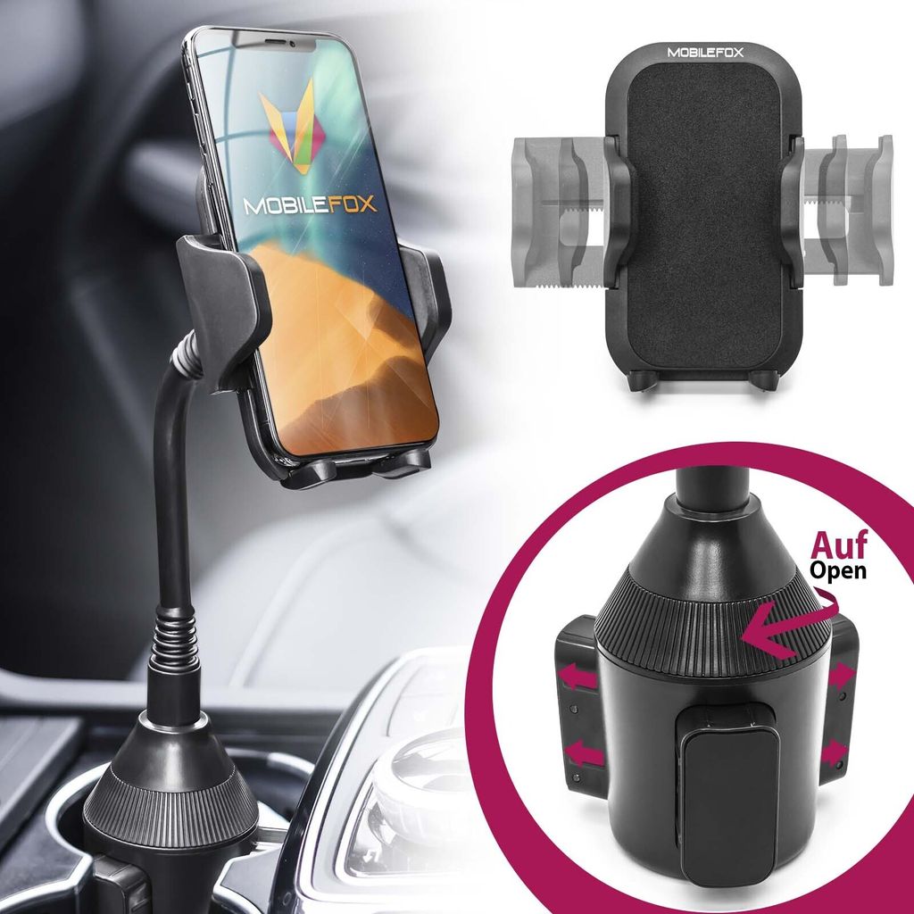 Mobilefox Universal Auto Handy Halterung PKW Getränke Produktbild 