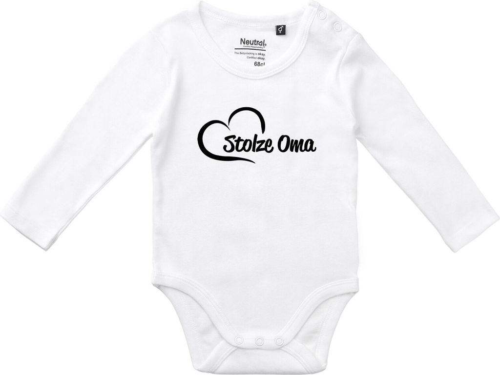 Huuraa Baby Body Stolze Oma Herz 74 White  Baumwolle Produktbild 