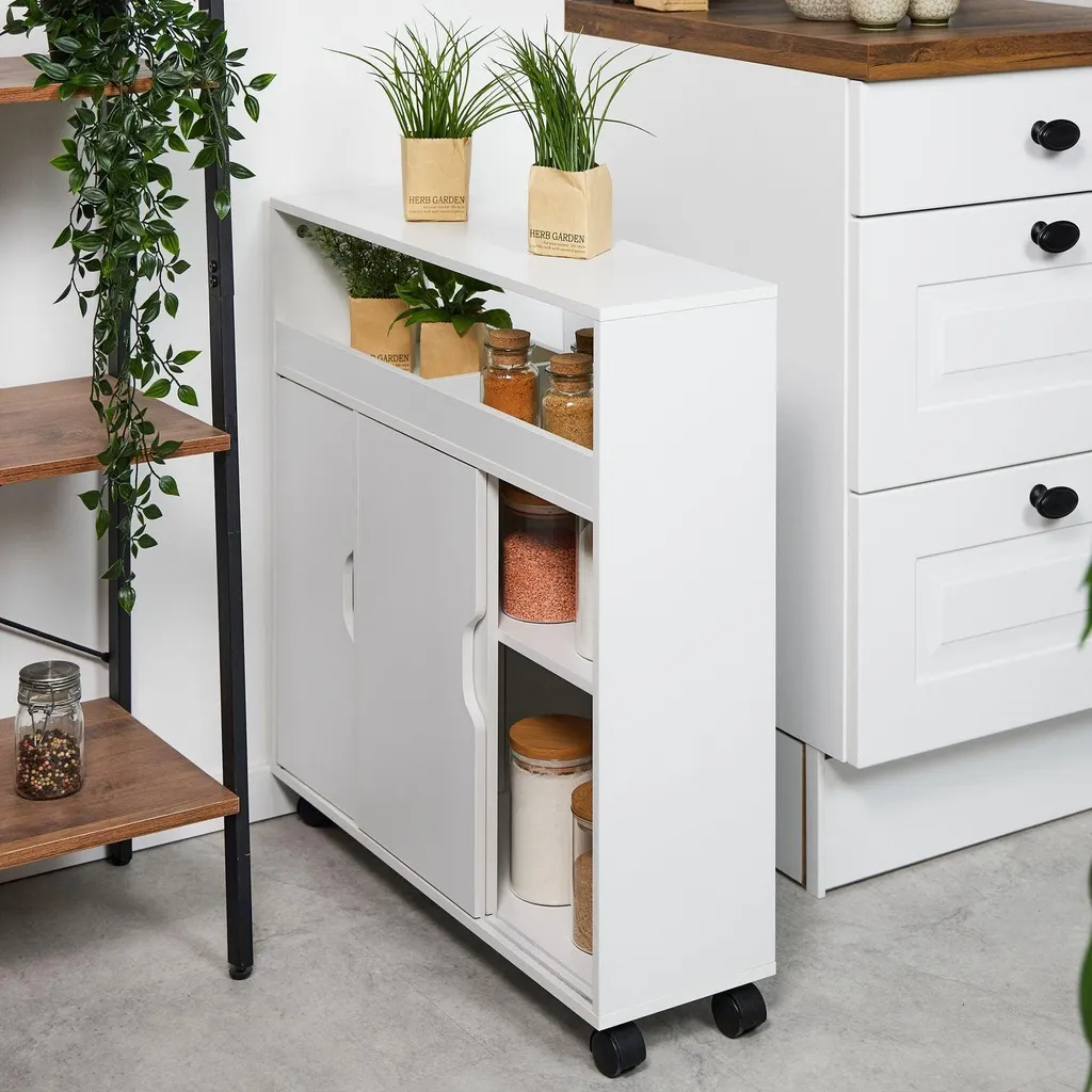 Armoire de niche avec compartiments ouverts - Meuble de rangement fin - 3