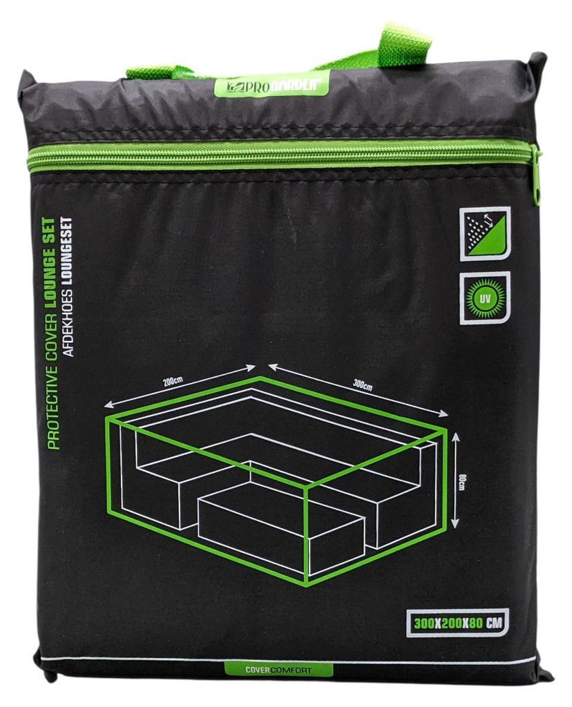 ProGarden Abdeckhaube Lounge-Set 300x200x80 cm Schwarz Produktbild 