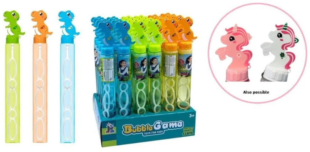 Solution Bulles de Savon 118ml - Lot de 24 Flacons Thématiques Mix