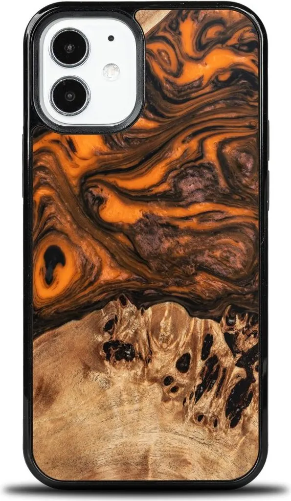 Cover iPhone 12 Mini Bewood Unique - Design Esclusivo Arancione