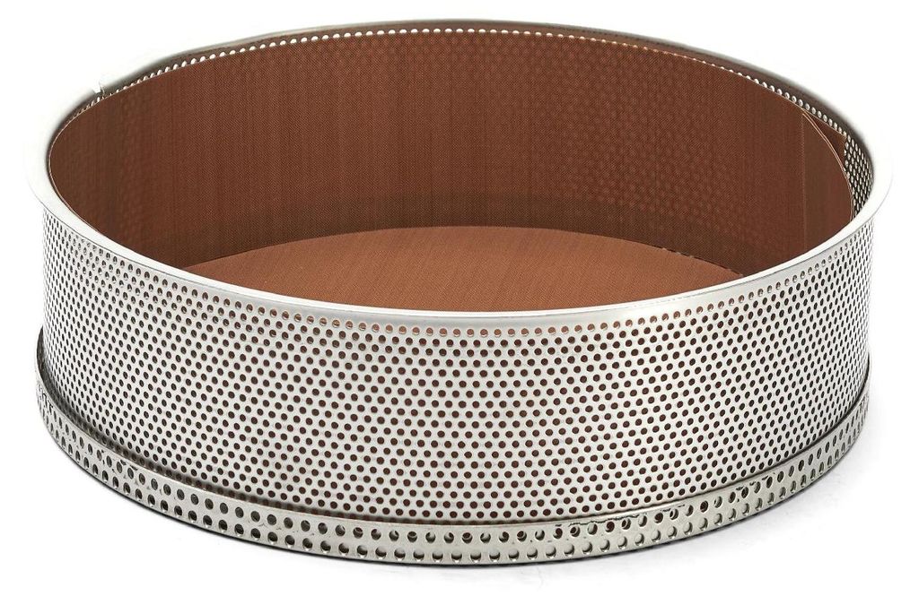 De Buyer Runde Backform aus Edelstahl mit herausnehmbarem Boden & Antihaft-Backtrennfolien, 24 cm