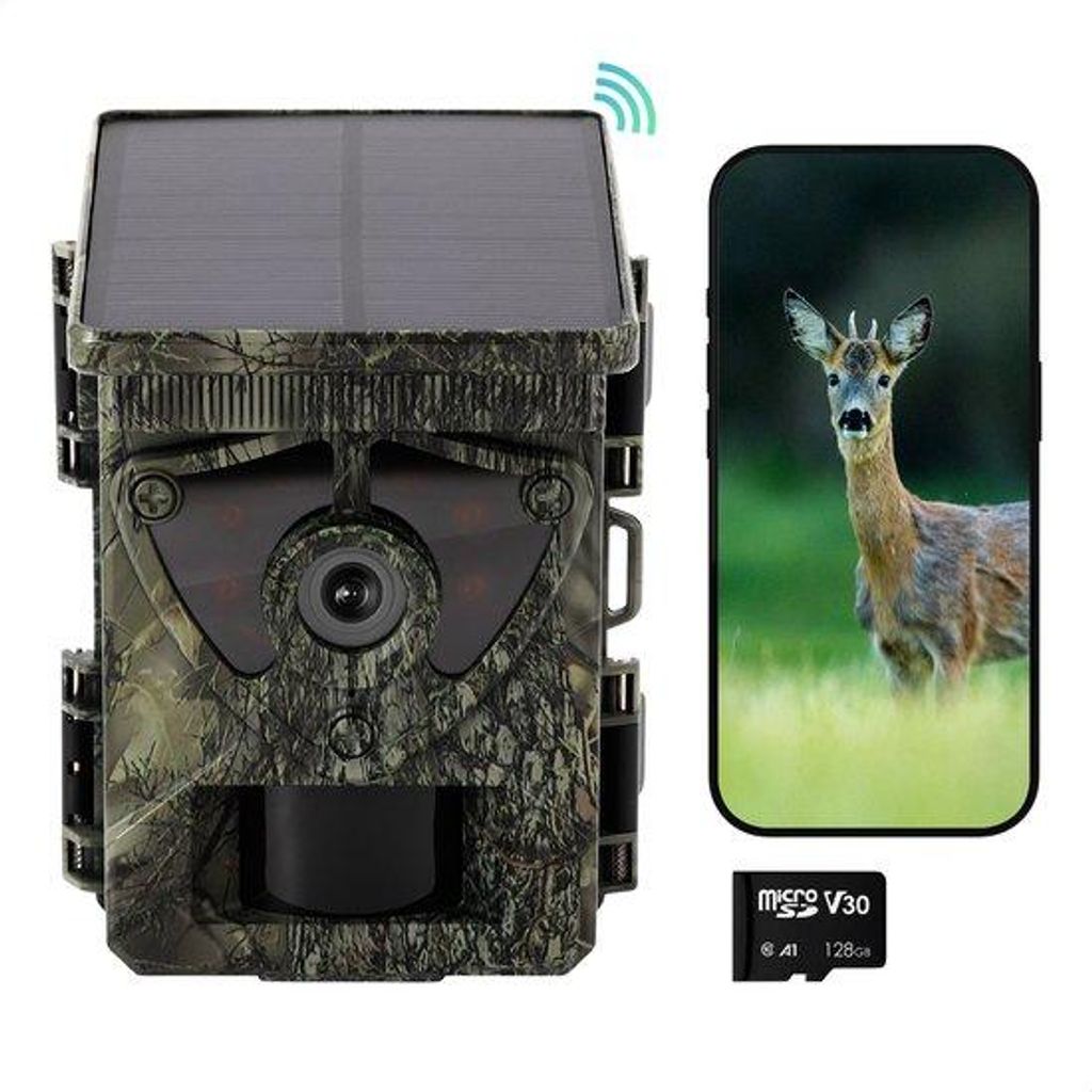 Siltcon® Solar Wildkamera 8K 60MP – WLAN App – Nachtsicht – Produktbild 