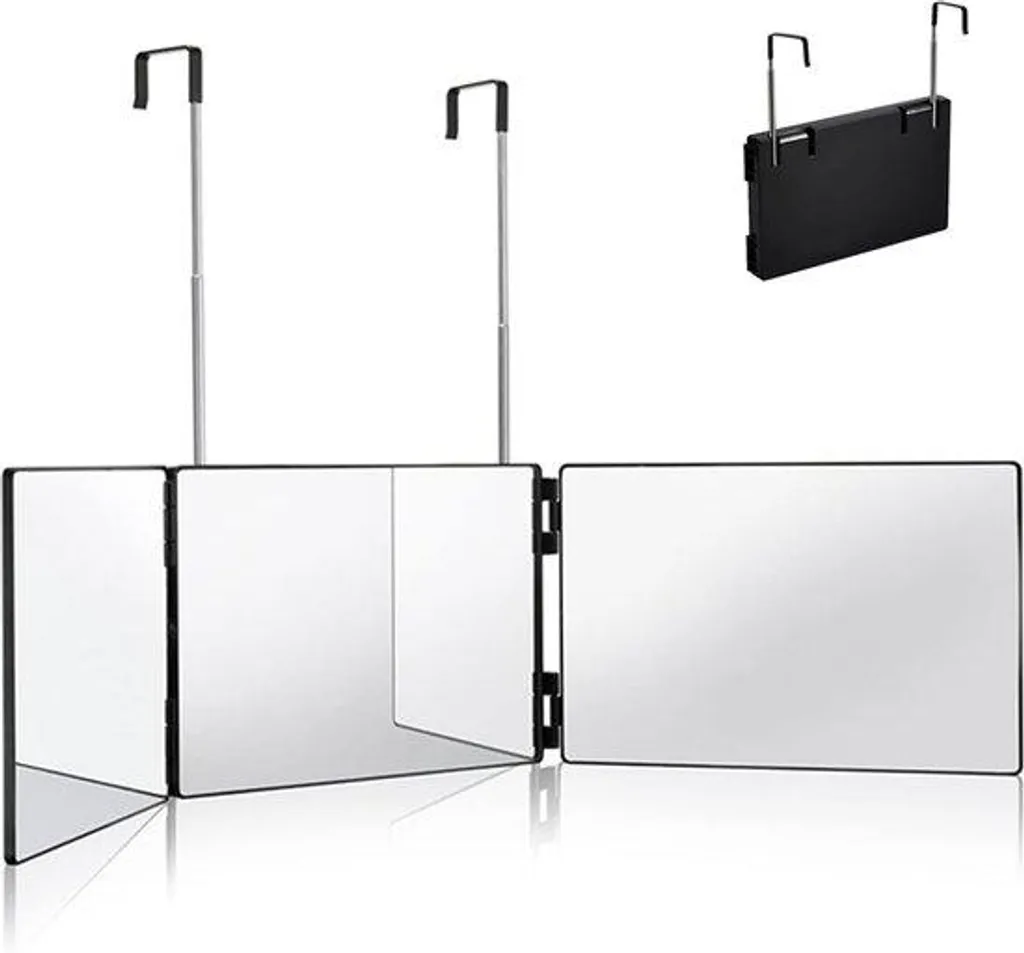 Miroir de maquillage 360° avec housse pour coiffure et soins visage