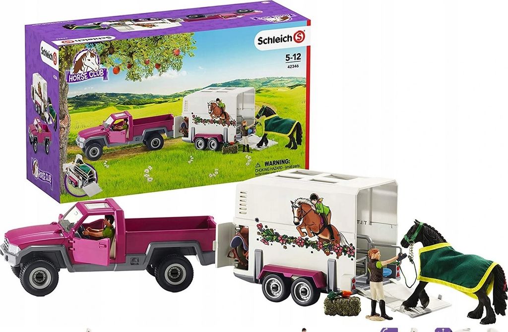 Schleich Horse Club pick-up z przyczepą do przewozu koni, Zdjęcie produktu 