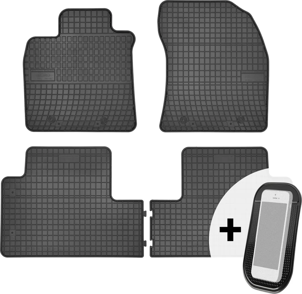 Set 4 Tappetini Auto Gomma Toyota Avensis III 2008-2018 Resistenti