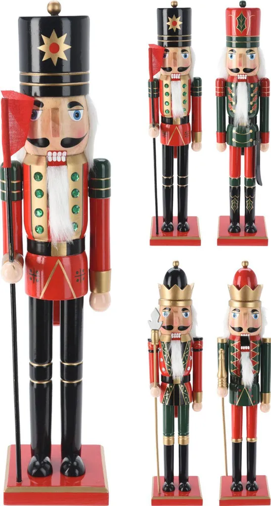 Figurine Casse-noisette géant 50 cm - Soldat de bois pour salon et fête