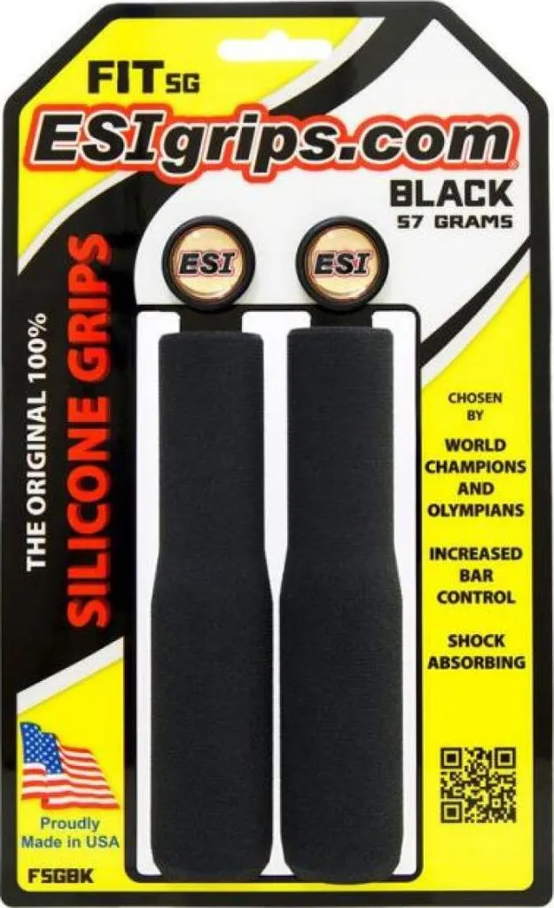 Poignées ESI Fit SG pour Compétition VTT et Cross-Country Noir 57g