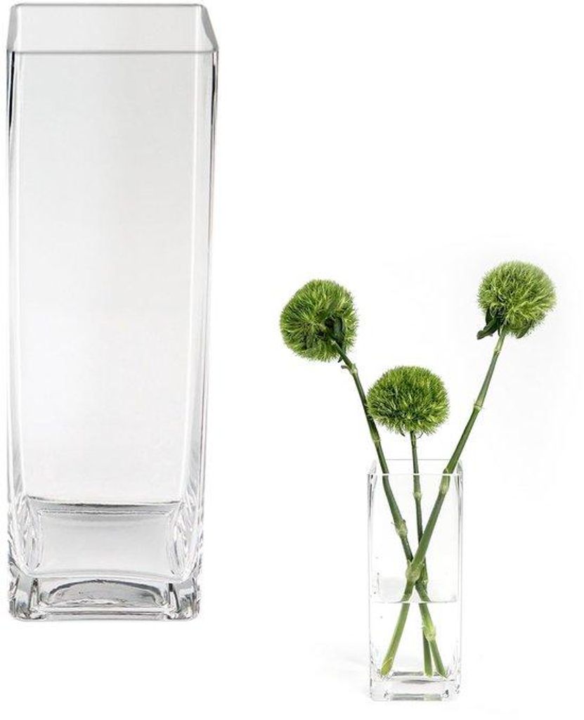 Glasen Vierkante Tafeldekoration 20cm Moderne Dekorative Vase für das Büro oder den Wohnraum