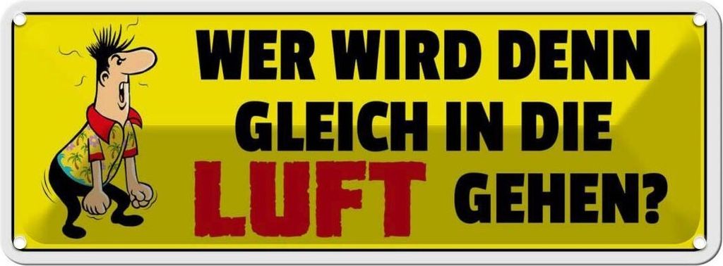vianmo Blechschild 10x27 cm Wer wird den gleich in die Luft gehen Spruch Zitat