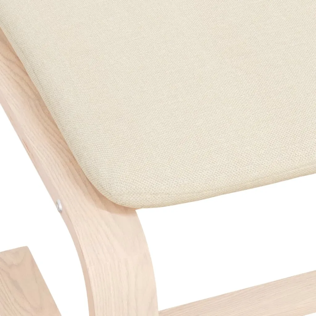 vidaXL Sgabello crema 51x41x40 cm in tessuto - Sgabello imbottito - 16