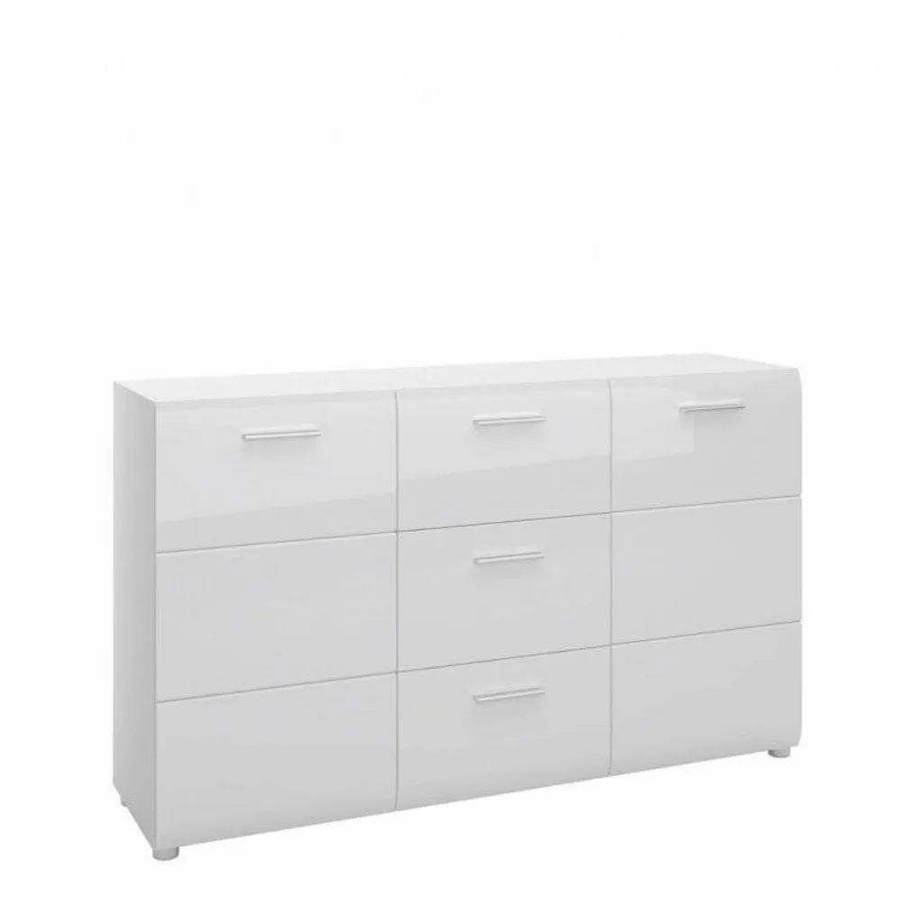 Commode Merano design scandinave avec 3 tiroirs en bois naturel clair