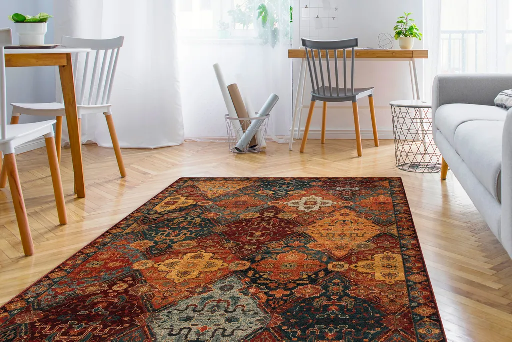 Tapis en laine OMEGA Torino oriental rouge rubis chic - 170x235 cm