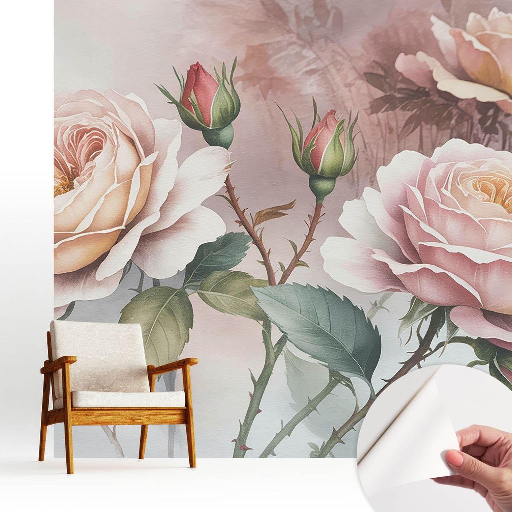 Fototapete selbstklebend - 250x250 cm - Tapete - Wandtapete - Wandbilder - Klebefolie - Dekofolie - Tapete Folie - Wand - Dekoration - Wohnzimmer -...