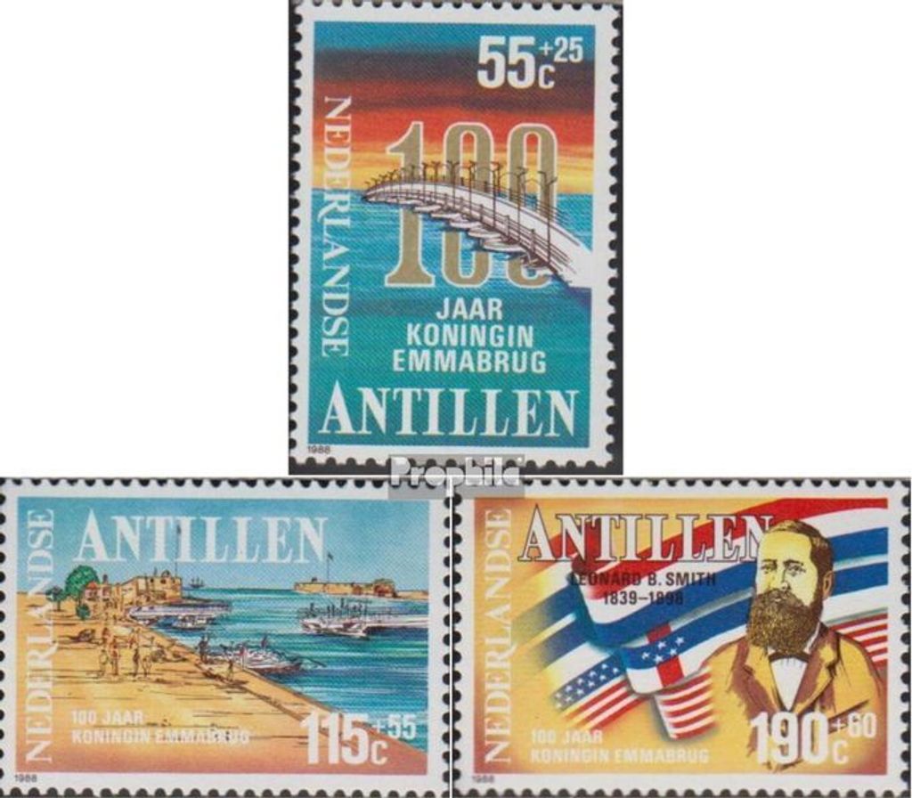 Briefmarken Niederländische Antillen 1988 Mi 635-637 (kompl.Ausg.) postfrisch Sozial und Kulturhilfe