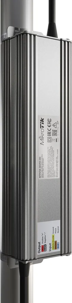 Alimentation 26V 250W AC/DC MikroTik avec Boîtier Étanche Extérieur